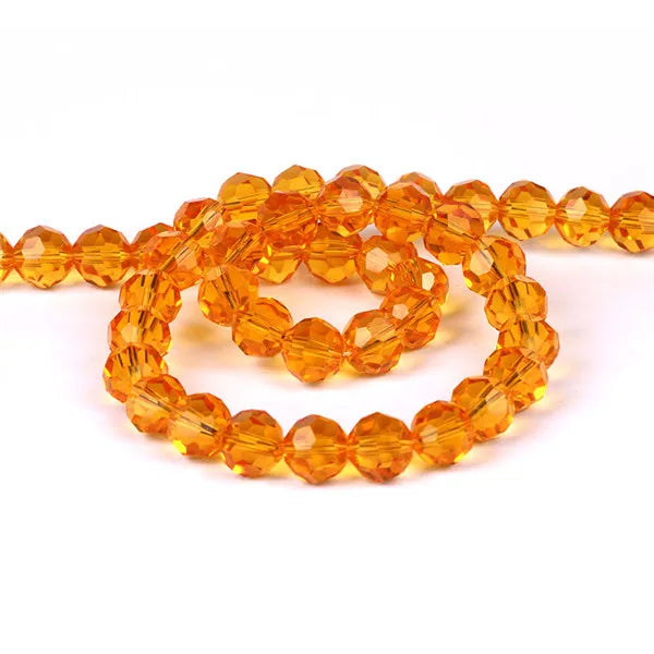 32Facets Round Ball 2mm 3mm 4mm 6mm 8mm 10mm 12mm 14mm Faceted Crystal Glass Loose Spacer