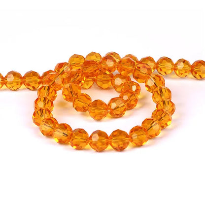 32Facets Round Ball 2mm 3mm 4mm 6mm 8mm 10mm 12mm 14mm Faceted Crystal Glass Loose Spacer