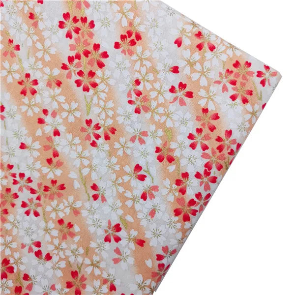 Japanese Style Kimono Bronzed Cotton Fabric