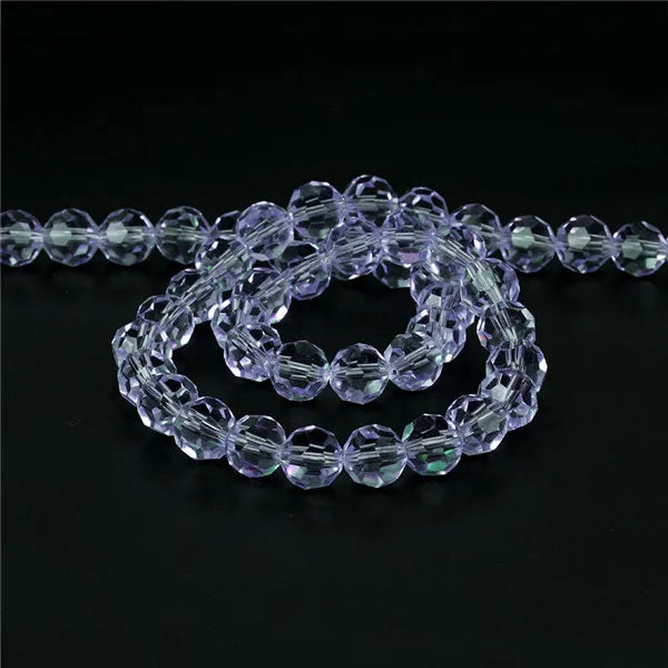 32Facets Round Ball 2mm 3mm 4mm 6mm 8mm 10mm 12mm 14mm Faceted Crystal Glass Loose Spacer