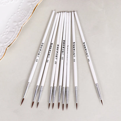 10Pcs Art Supplies Hand Painted Thin Hook Line Pen Drawing Art Pen Paint Brush Nylon Brush Acrylic Painting Pen Wholesale