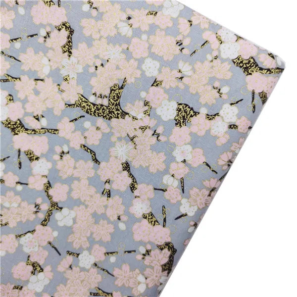 Japanese Style Kimono Bronzed Cotton Fabric