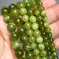 Natural Stone Dark Blue Chalcedony Jades Beads Round Loose Spacer Beads