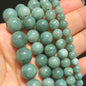 Natural Stone Dark Blue Chalcedony Jades Beads Round Loose Spacer Beads