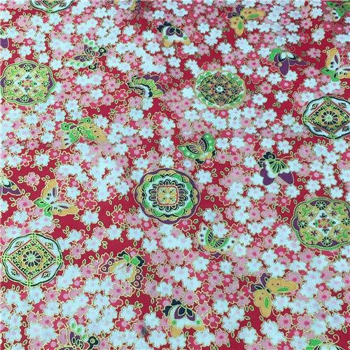 Bronzed Flower Pattern Fabric