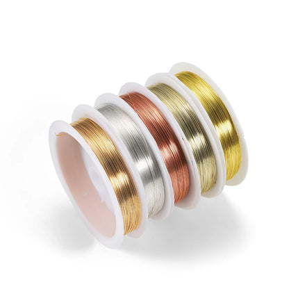 1Roll Gold Color Copper Wire 0.2/0.3/0.4/0.5/0.6/0.7/0.8/1.0mm