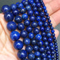 Natural Stone Dark Blue Chalcedony Jades Beads Round Loose Spacer Beads