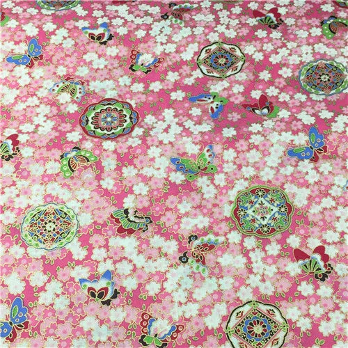 Bronzed Flower Pattern Fabric