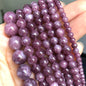 Natural Stone Dark Blue Chalcedony Jades Beads Round Loose Spacer Beads