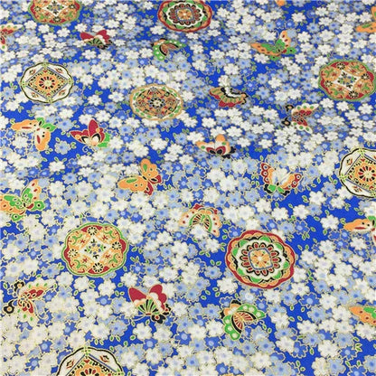 Bronzed Flower Pattern Fabric