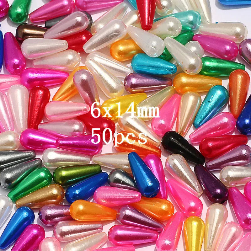 Cheap Accessories Mixed Water Droplets Shape Imitation Pearls