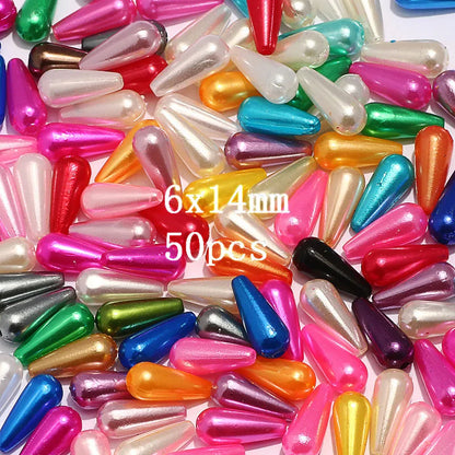 Cheap Accessories Mixed Water Droplets Shape Imitation Pearls