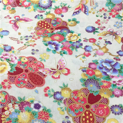 Bronzed Flower Pattern Fabric