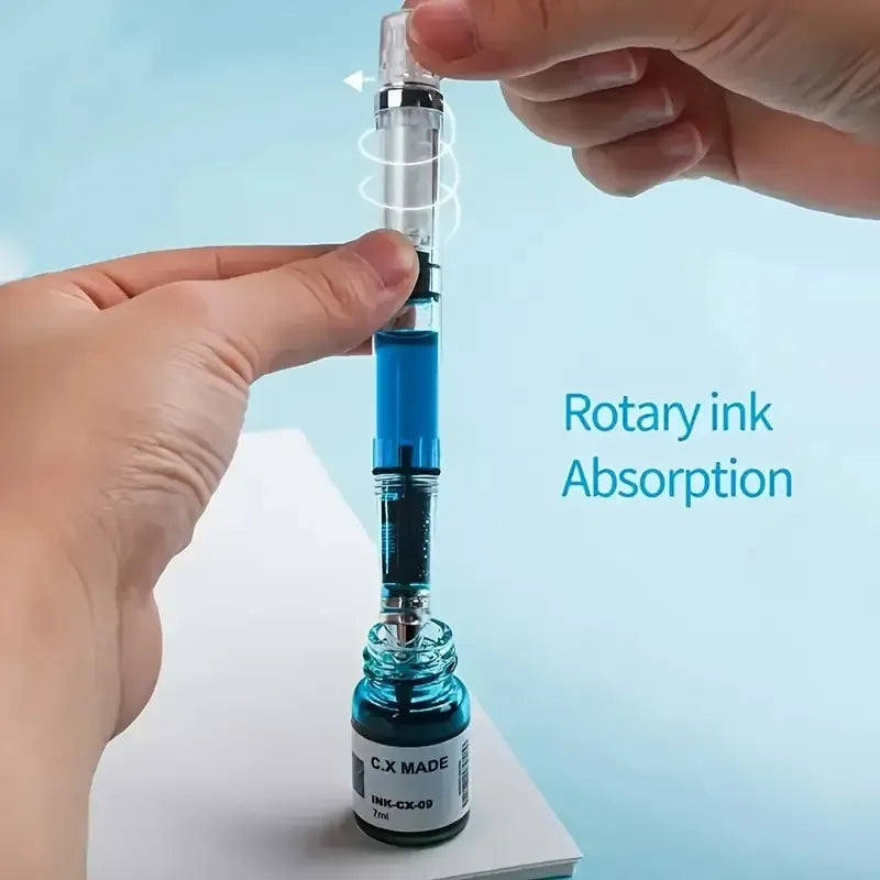 Self-priming watercolor pen, piston ink pen, can be filled with water (no liquid pigment)