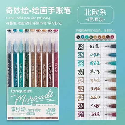 LANGUO 207/4 Colors Glitter Acrylic 0.5/1.0mm Gel Pen