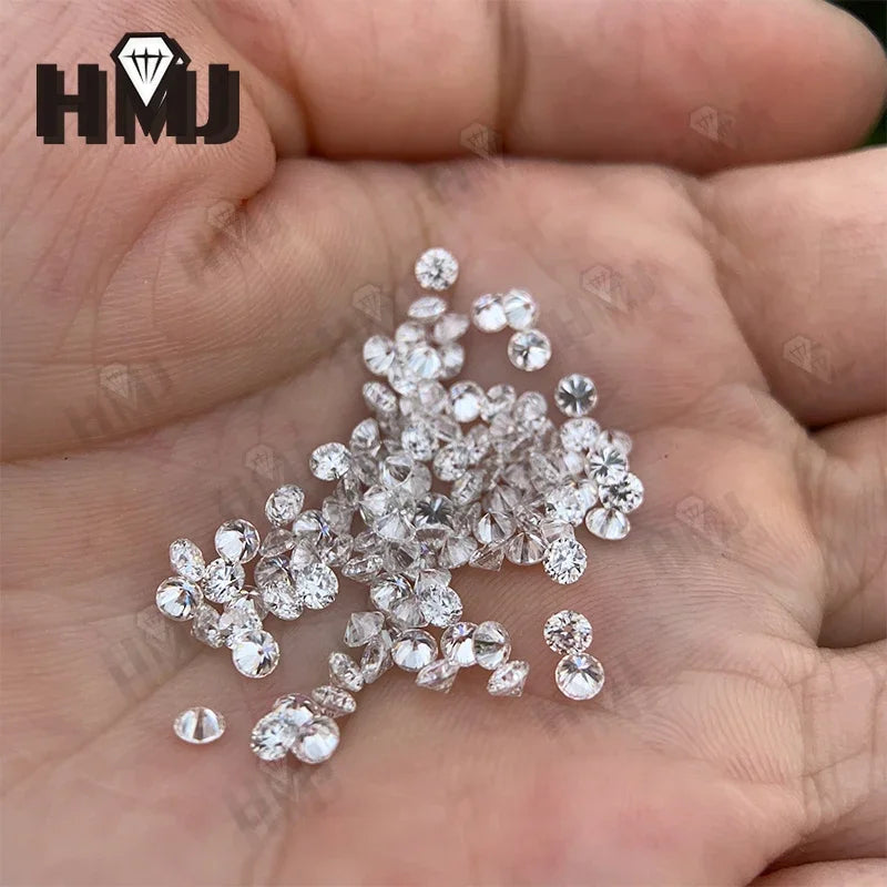 Loose Moissanite Stone Small Size Round Shape 0.8-2.9mm 1 Carat