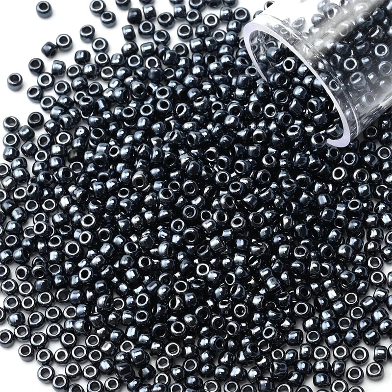 12Grams/Tube 2mm Metallic Seed Beads Japanese Round Glass Seedbeads 1200pcs