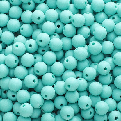 50-100pcs 8/10mm Acrylic Frosted Matte Round Beads Multi Color