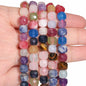 Natural Amethyst Beads 7-8mm Faceted Square Cube Geometric