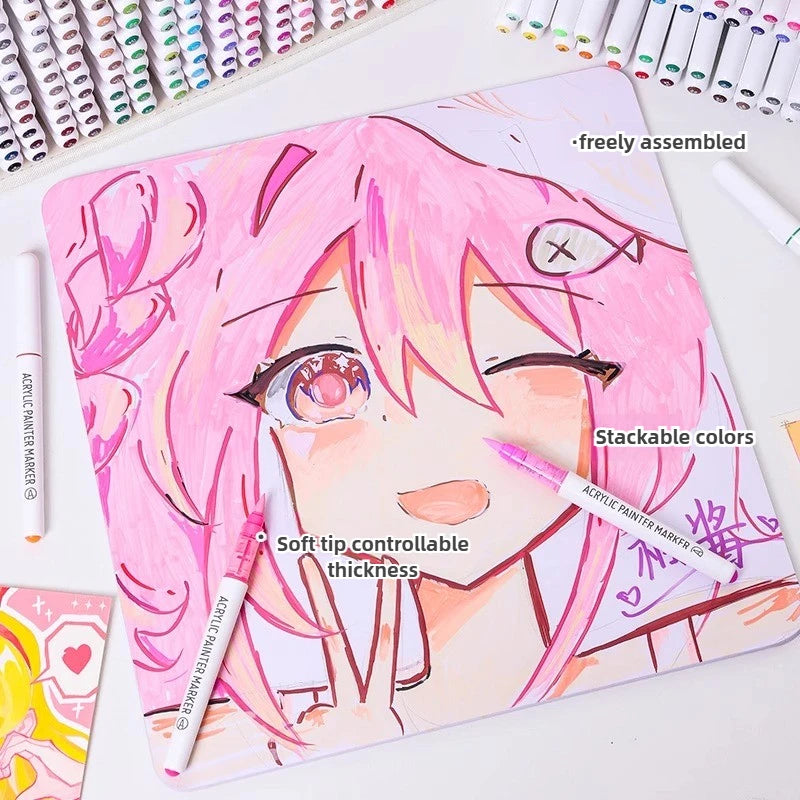 LANGUO 240/9 Colors Acrylic Color Markers Direct Liquid Paint Marker
