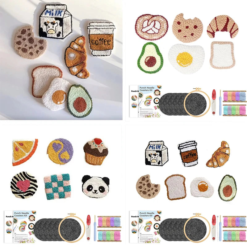 Craft Punch Needle Coasters Kit