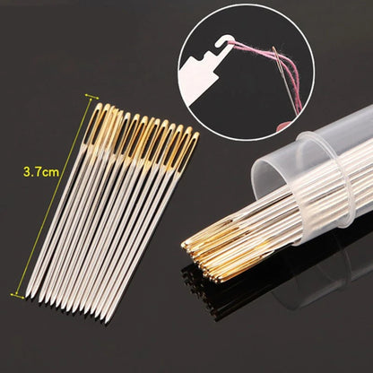 30 PCS Cross Stitch Needles Gold Tail