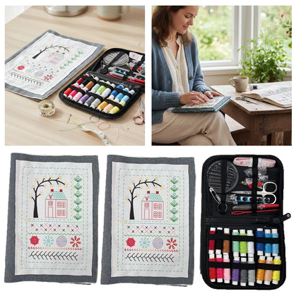 Embroidery Stitch Book Kit with A Complete Toolkit & Instructional Tutorial