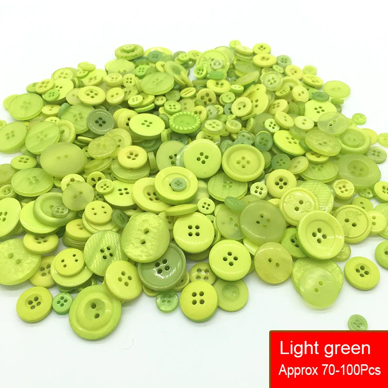 50g/Pack Mix Size Mix color Resin Button 1-3cm