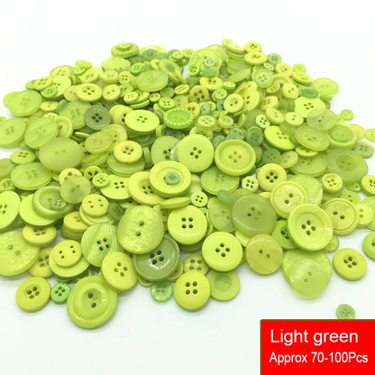50g/Pack Mix Size Mix color Resin Button 1-3cm
