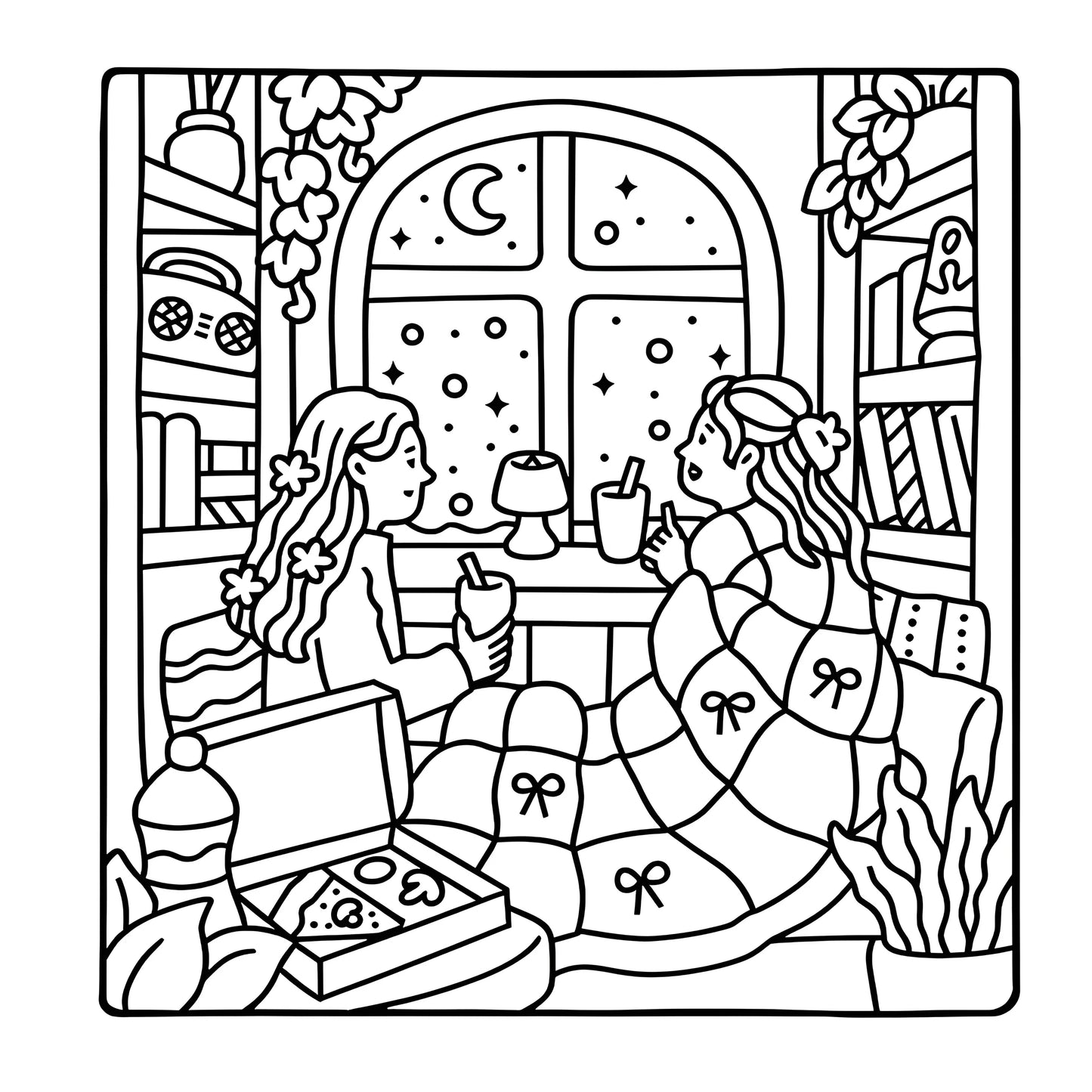 COZY GIRL VIBES Bold-easy Patterns Coloring Book