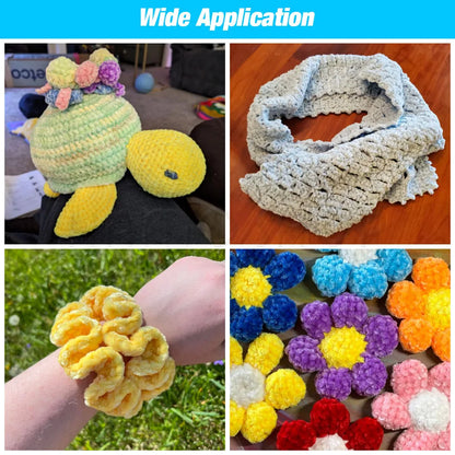 5 Rolls 100g Each Roll Premium Velvet Chenille Yarn