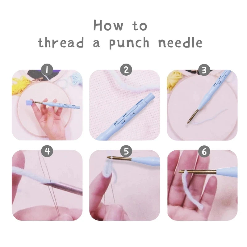 CHENISTORY Diy Punch Needle Embroidery Starter Kits For Beginner