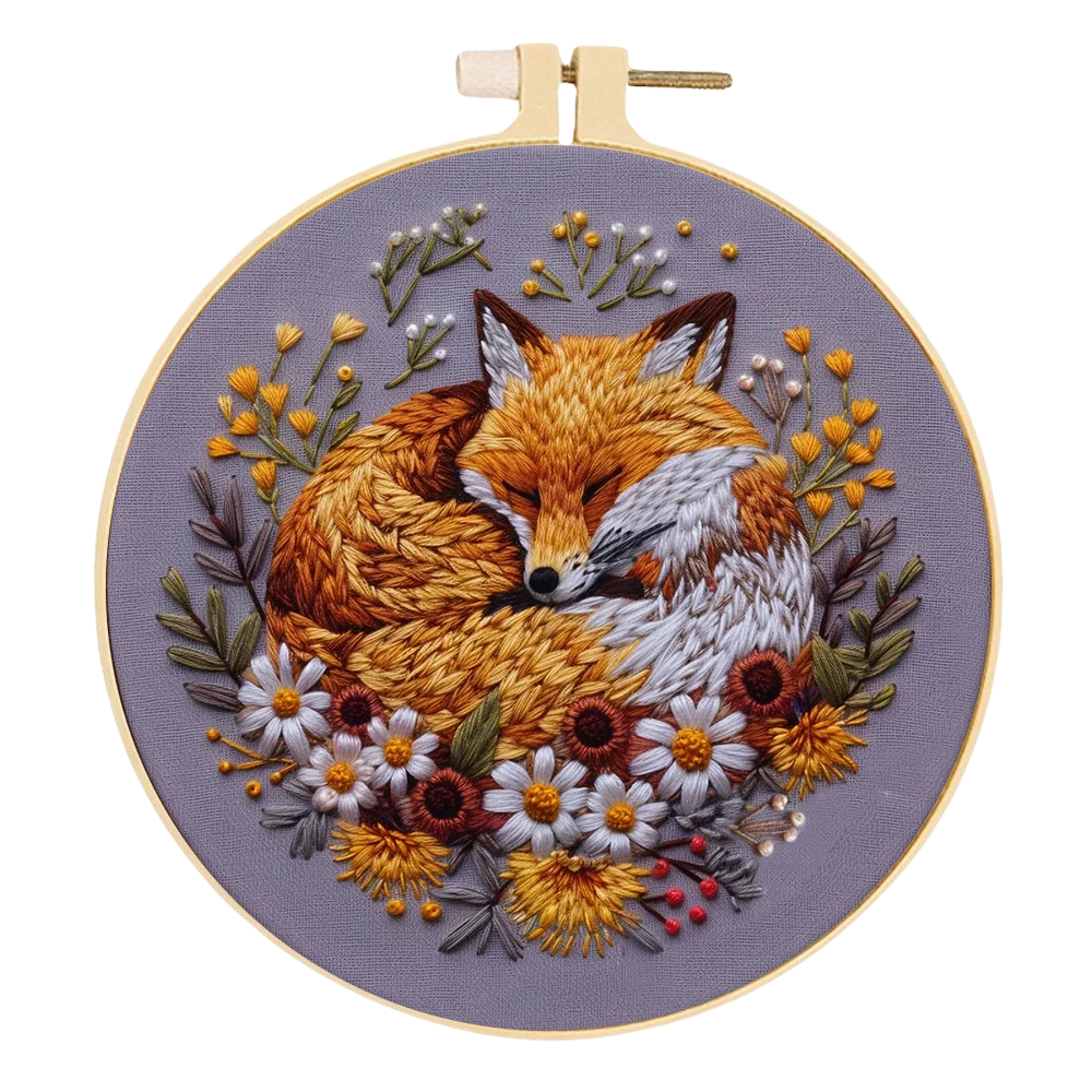 Beginner Embroidery Kit Cow Daisy Punch Needle Kit