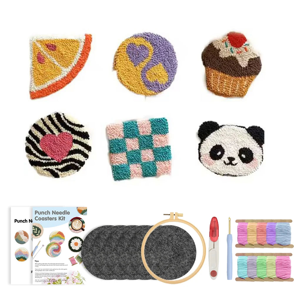 Craft Punch Needle Coasters Kit