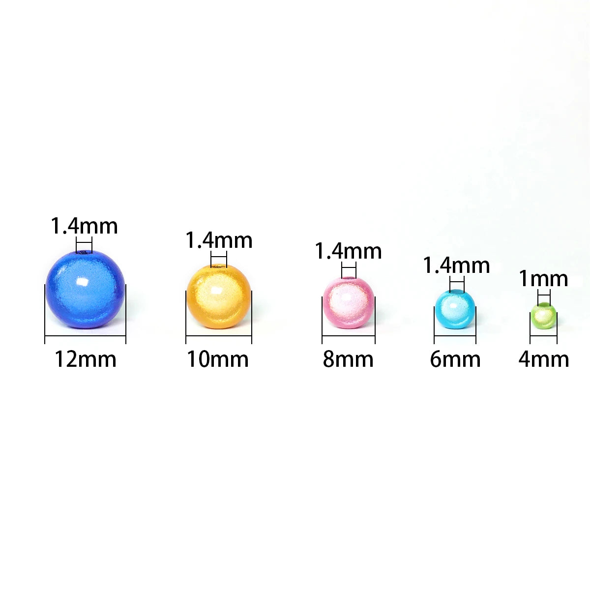 4/6/8/10/12mm Acrylic Dreamy Round Beads, Unique Loose Beads,