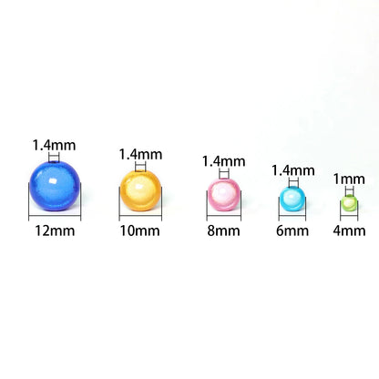 4/6/8/10/12mm Acrylic Dreamy Round Beads, Unique Loose Beads,