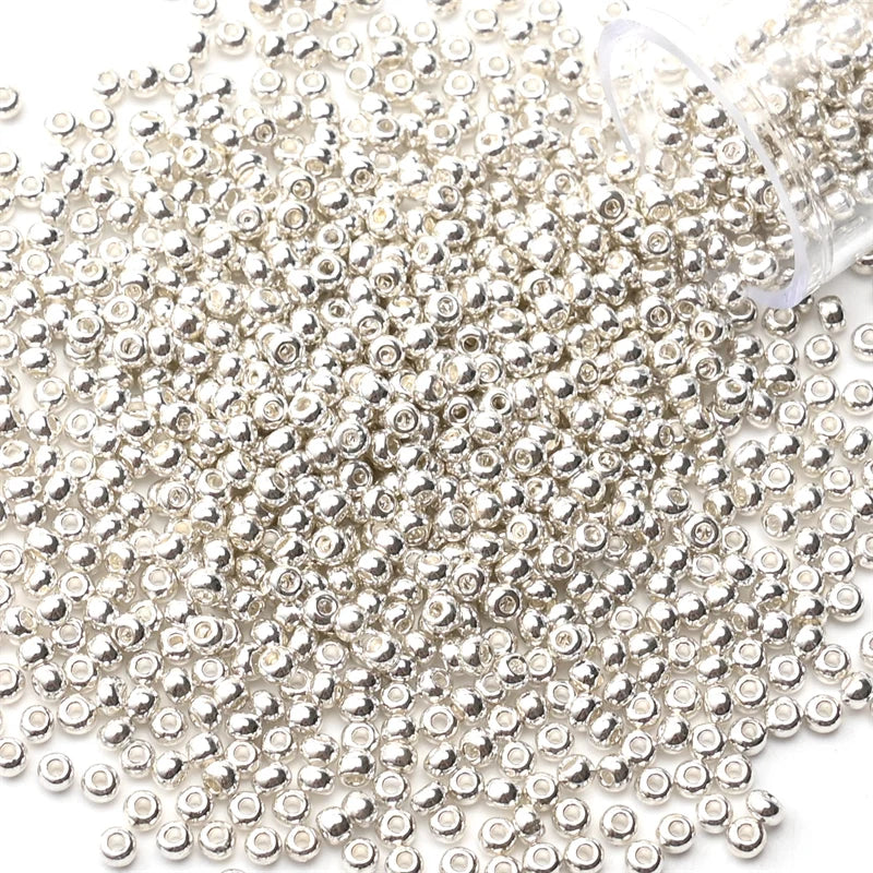12Grams/Tube 2mm Metallic Seed Beads Japanese Round Glass Seedbeads 1200pcs