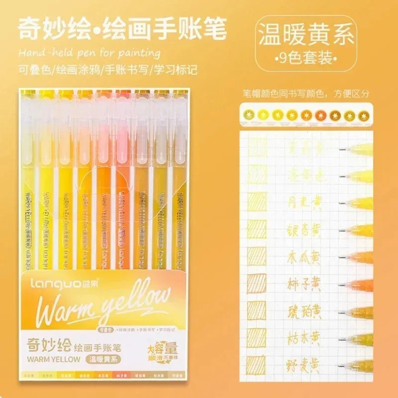 LANGUO 207/4 Colors Glitter Acrylic 0.5/1.0mm Gel Pen