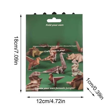 DIY Origami Paper 50 Sheets Cat Dog Dinosaur Animal Folding Set