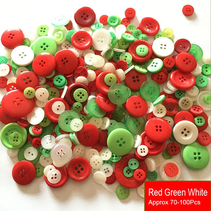 50g/Pack Mix Size Mix color Resin Button 1-3cm