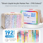 LANGUO 96-288 Colors Direct Liquid Acrylic Paint Pens Brush Marker Pen