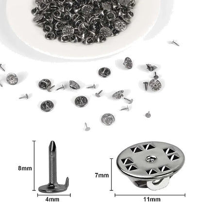 100pc Metal Locking Pin Back Brooch Badge Holder