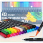 Vibrant Double-Ended Watercolor Markers – Art Set for Drawing & Crafts
