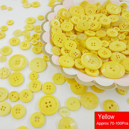 50g/Pack Mix Size Mix color Resin Button 1-3cm