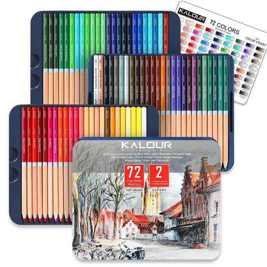 KALOUR Colored Pencil 72pcs/Set Art Stationery Rich Colors