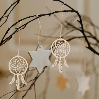 50pcs Dream Catcher Kit Unfinished Wooden Cutouts