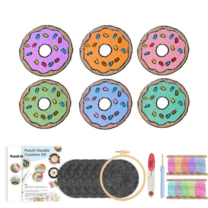 Punch Needle Coaster Kit 6PCS  Kit for Beginners