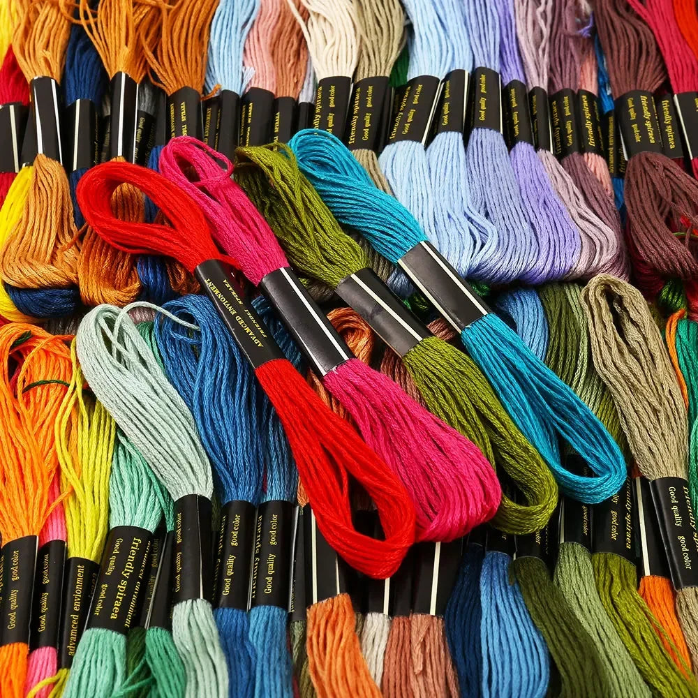 100/200/447pcs Mix Colors Embroidery Thread Cotton Sewing Skeins Craft Cross Stitch Floss Kit Line DIY Tools Make Bracelets Hilo