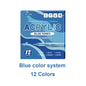12 Colors Acrylic Markers Soft Brush Pen Tip 7 Color Systems