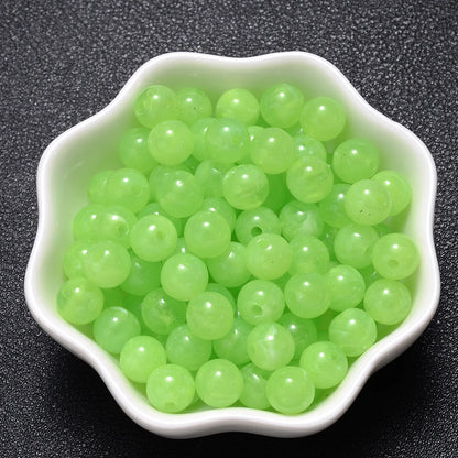 6-18mm Gradient Acrylic Beads Round Cat's Eye  Loose Spacer Beads